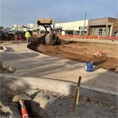 Construction along Grand Avenue: Subphase two construction of new roundabout